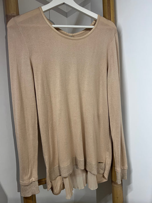 GUESS - longsleeve met doorzichtige achterkant - beige - S