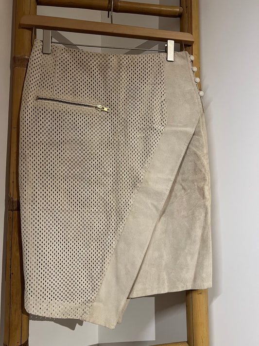 SuperTrash - suède rok - beige - 36
