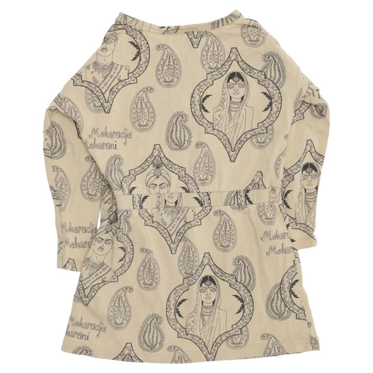 Mini Rodini - Jurk Indiase print - Beige/zwart - 92/98