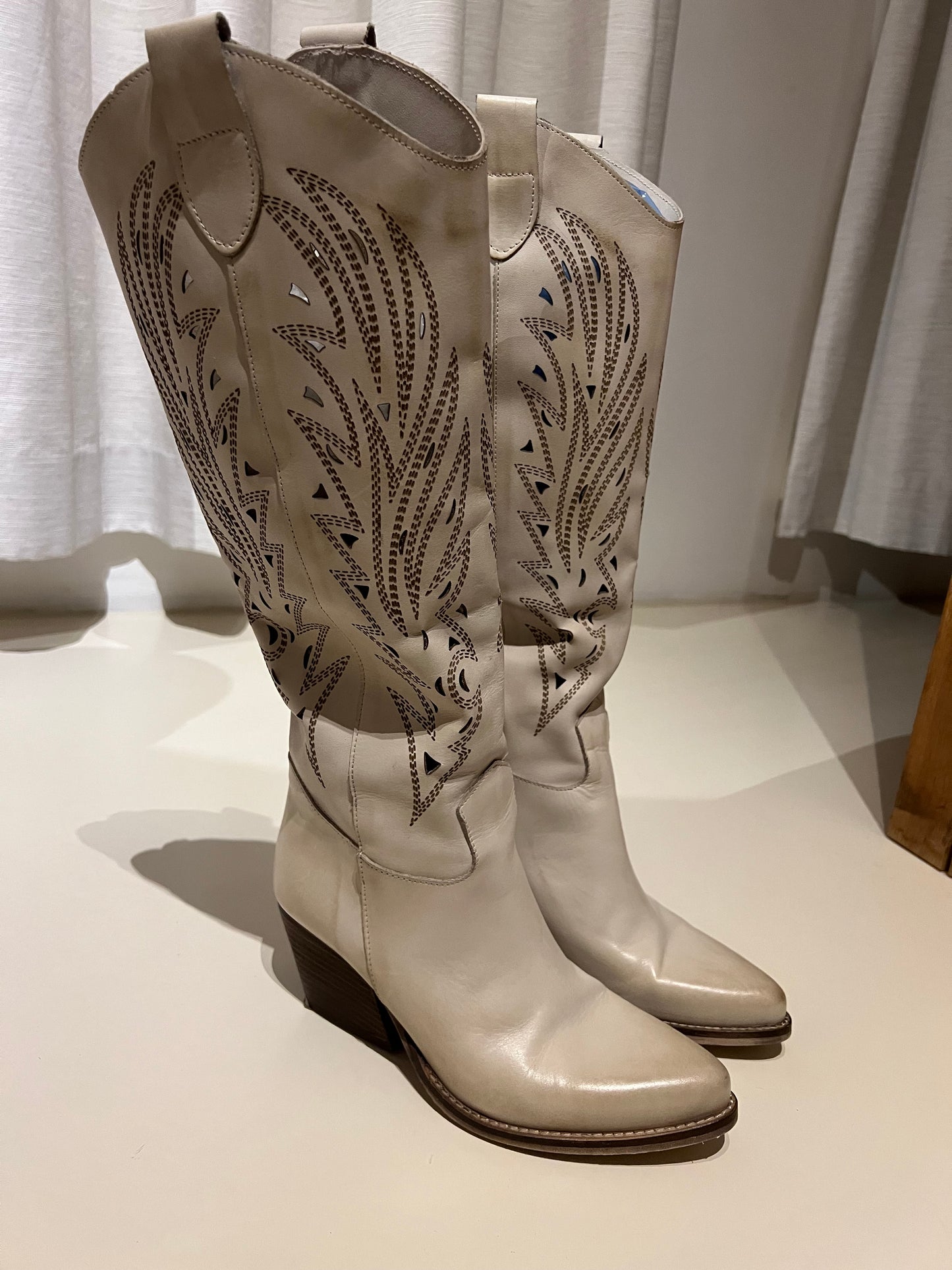 Kali Shoes - Maui Beige Texan boots - 39