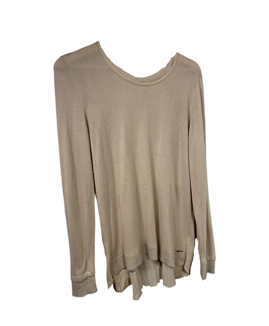 GUESS - longsleeve met doorzichtige achterkant - beige - S