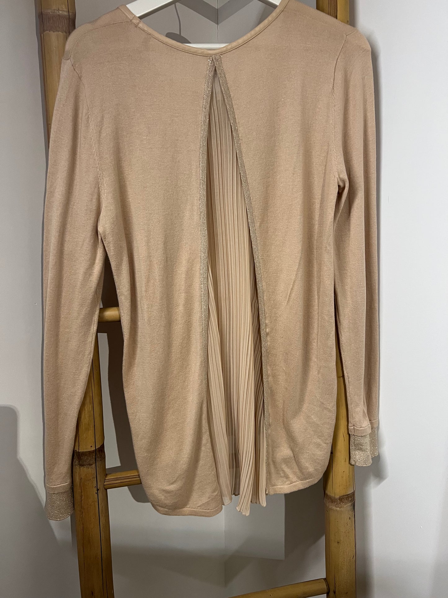 GUESS - longsleeve met doorzichtige achterkant - beige - S