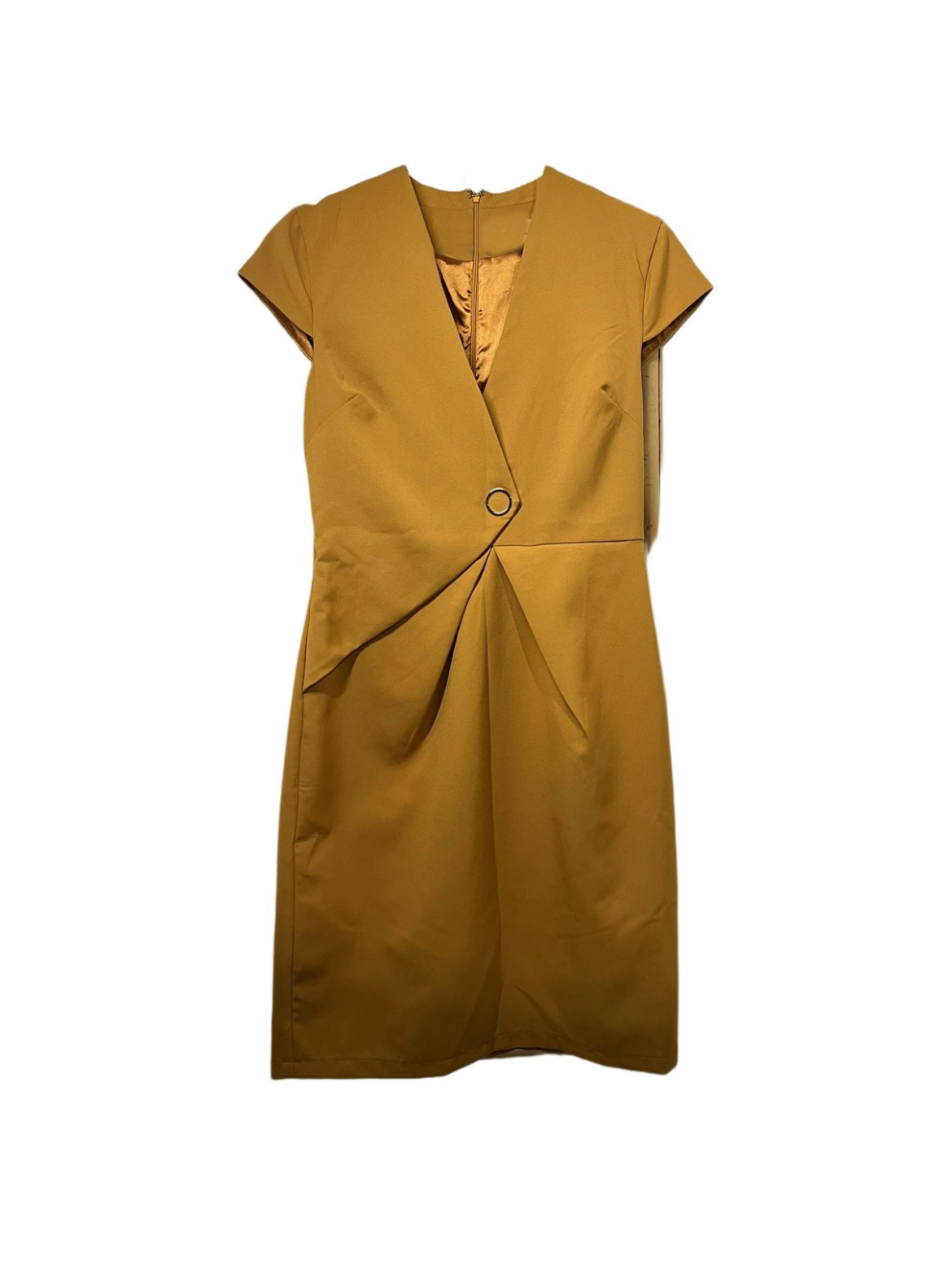 Marc Angelo - nette mouwloze jurk - mosterdgeel - 38