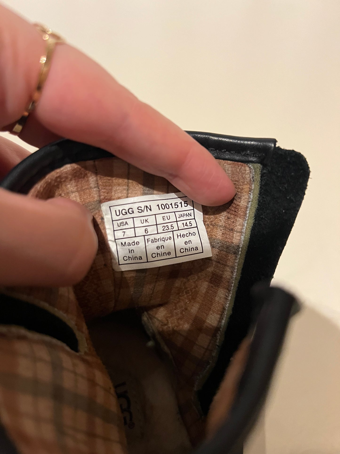 UGG Australia - leren boots - zwart - 23.5