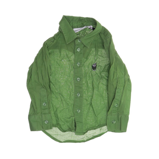 Mini Rodini - Shirt/overhemd 100% katoen - Groen - 80/86