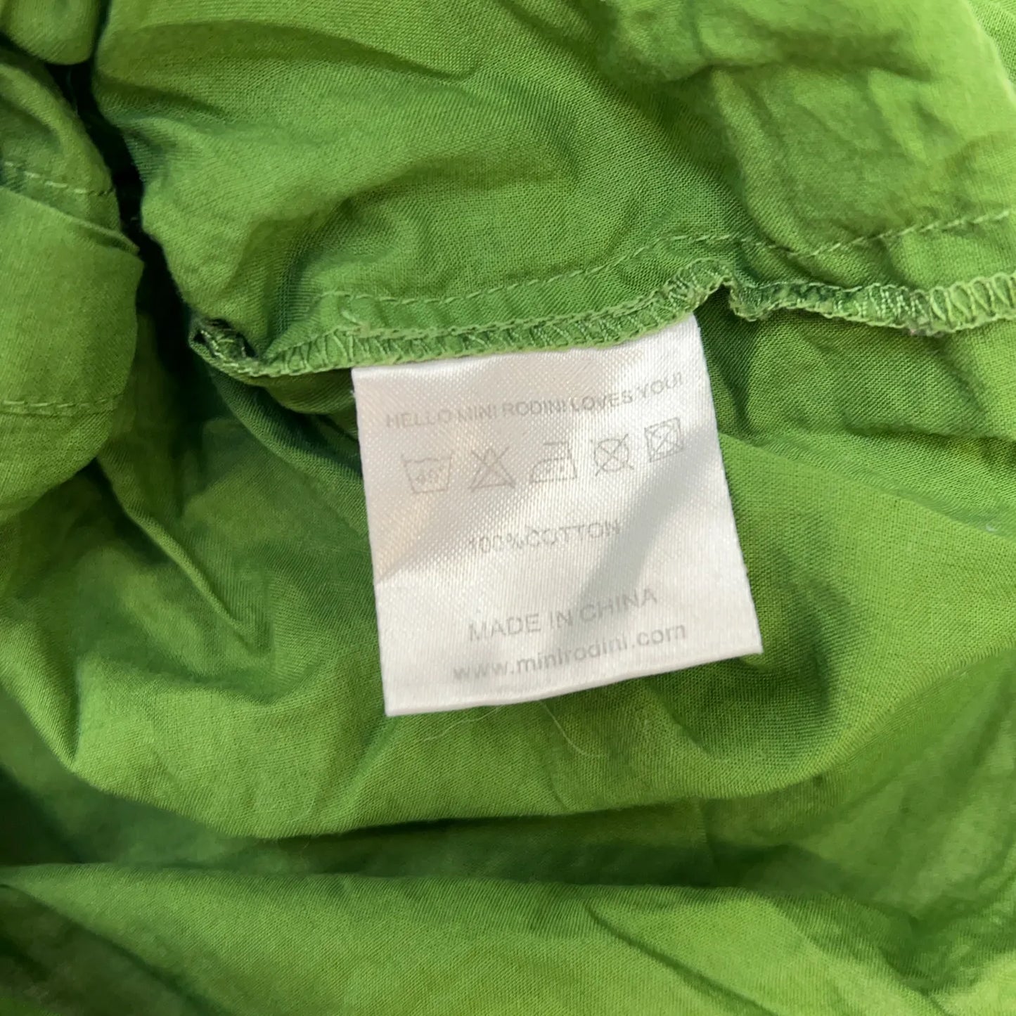 Mini Rodini - Shirt/overhemd 100% katoen - Groen - 80/86