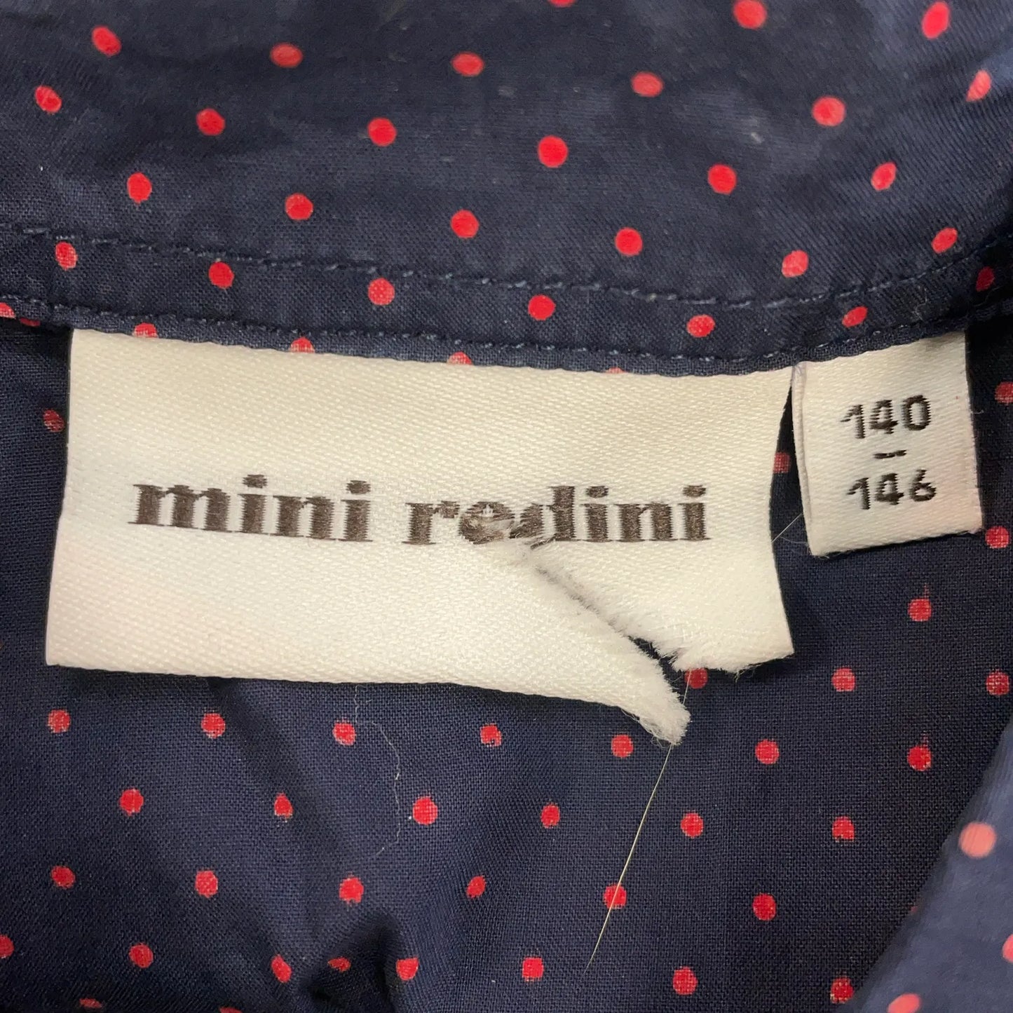 Mini Rodini - overhemd kind 100% katoen - blauw/rood - 140/146