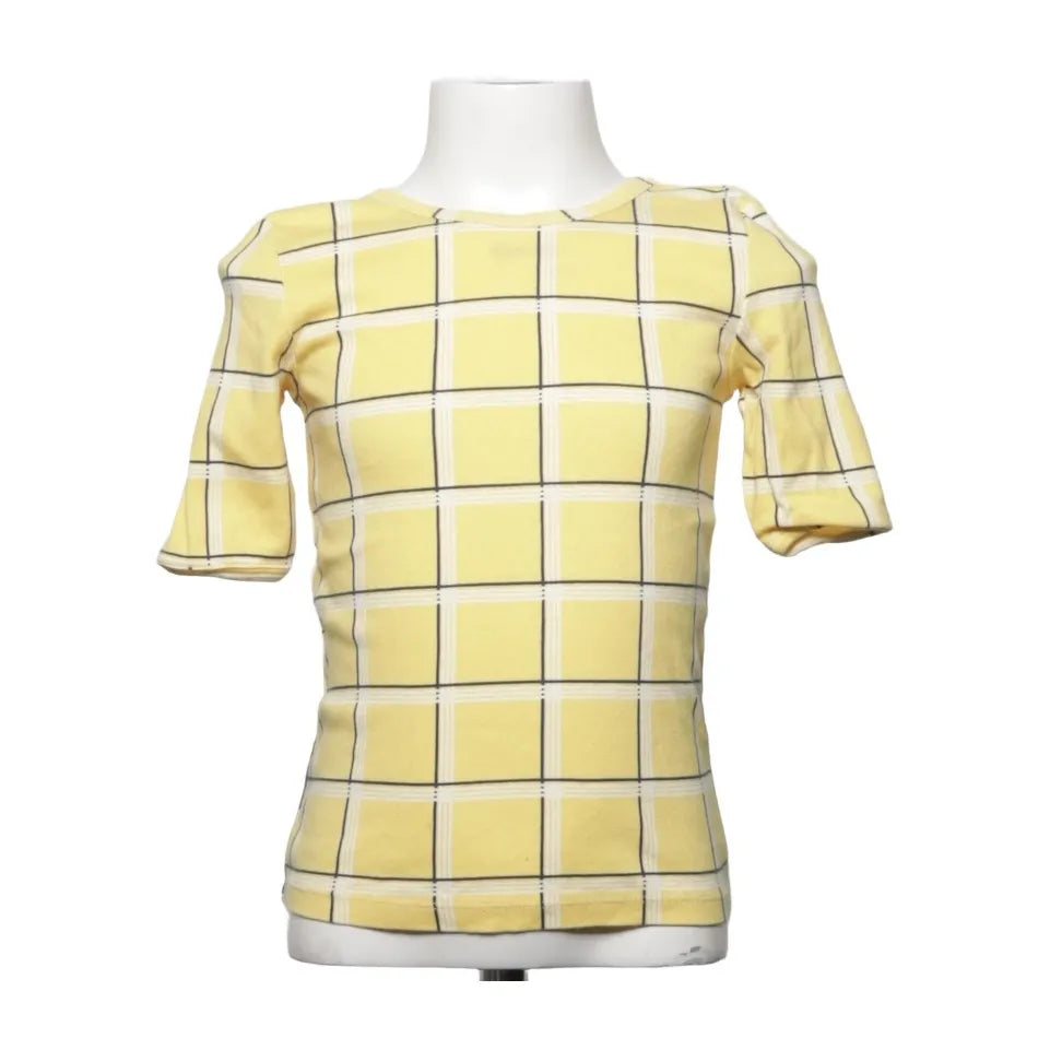 Mini Rodini - Shirt met open achterkant - Geel/zwart/wit - 116/122