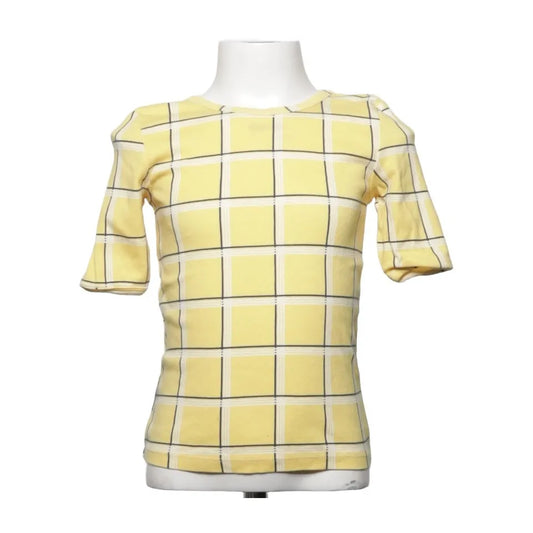 Mini Rodini - Shirt met open achterkant - Geel/zwart/wit - 116/122