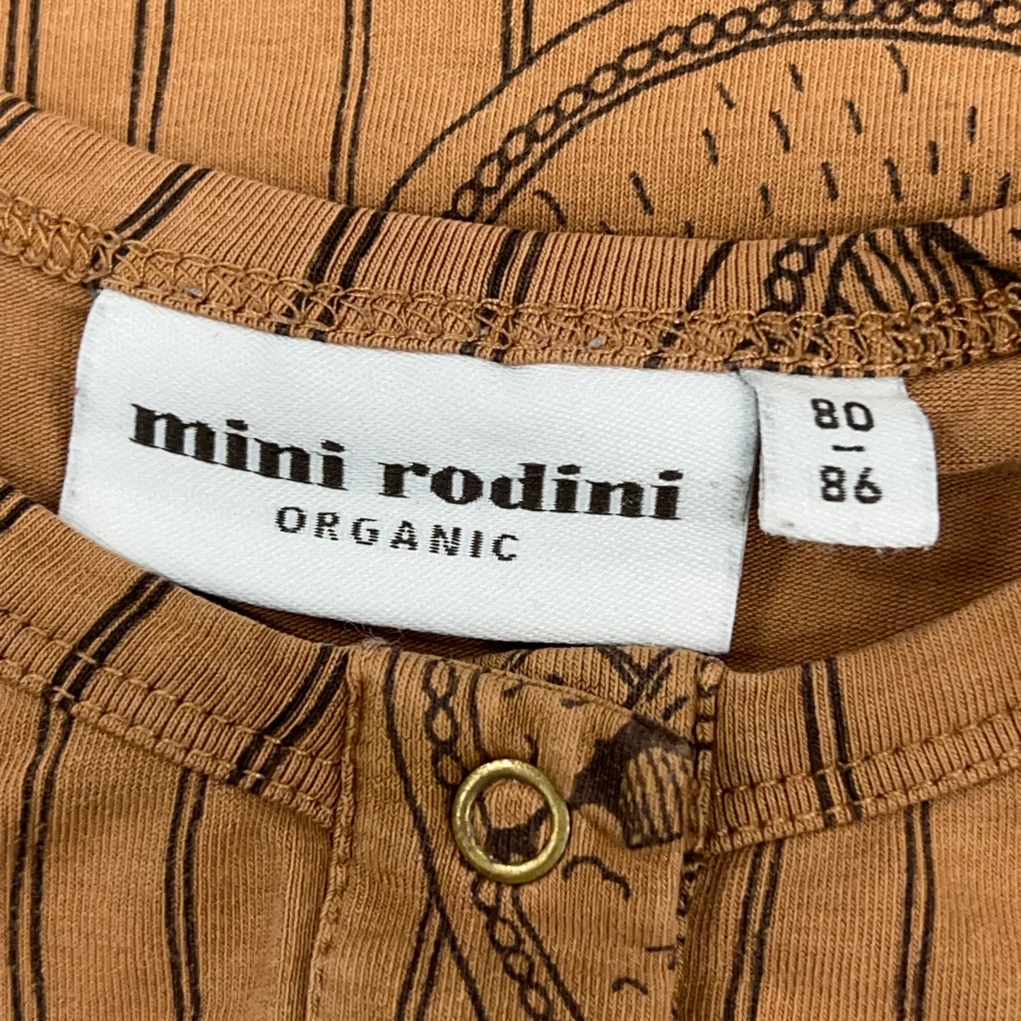 Mini Rodini - Henley shirt Fox Family - Bruin - 80/86